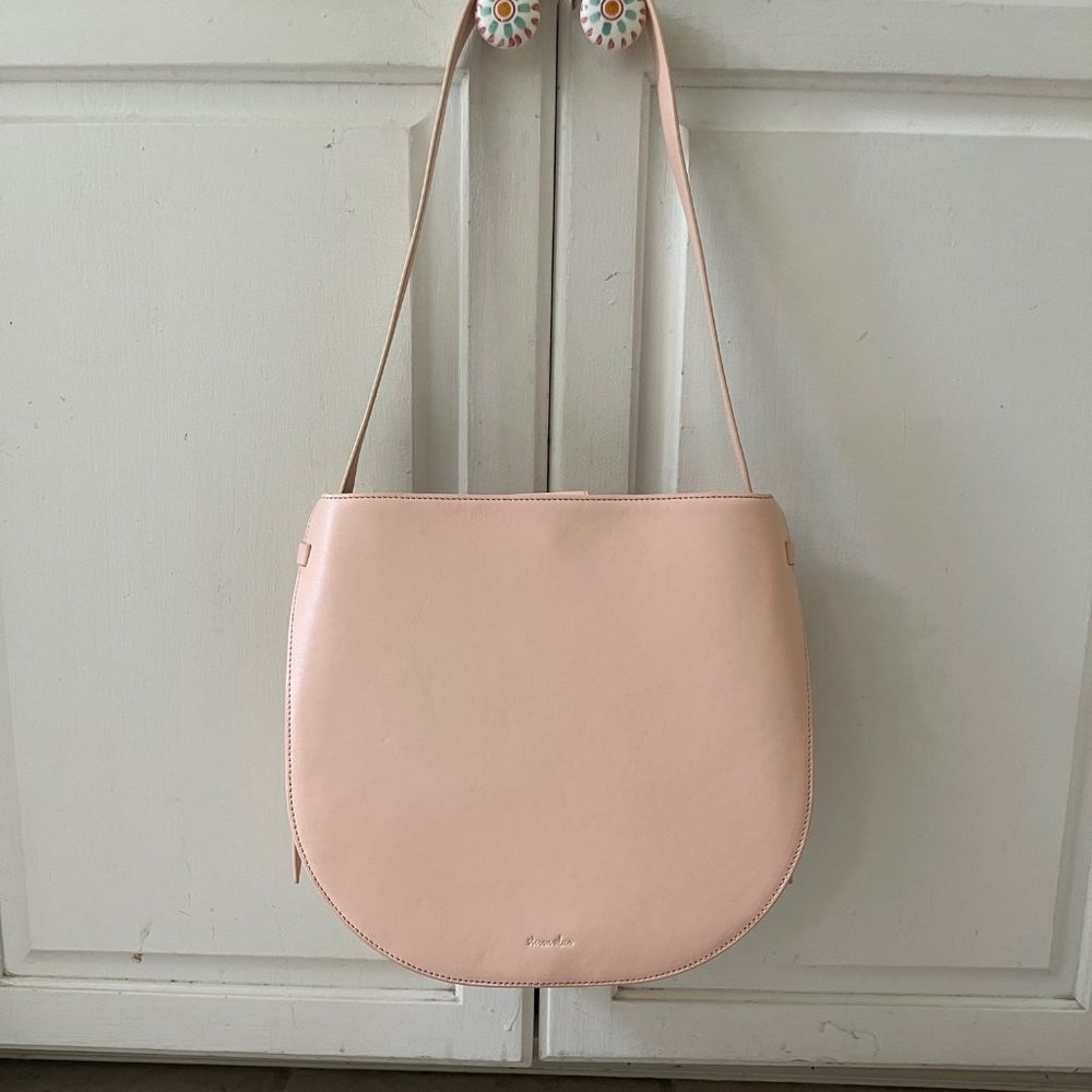 Steven Alan Helena Half Moon Leather Shoulder Bag -  blush